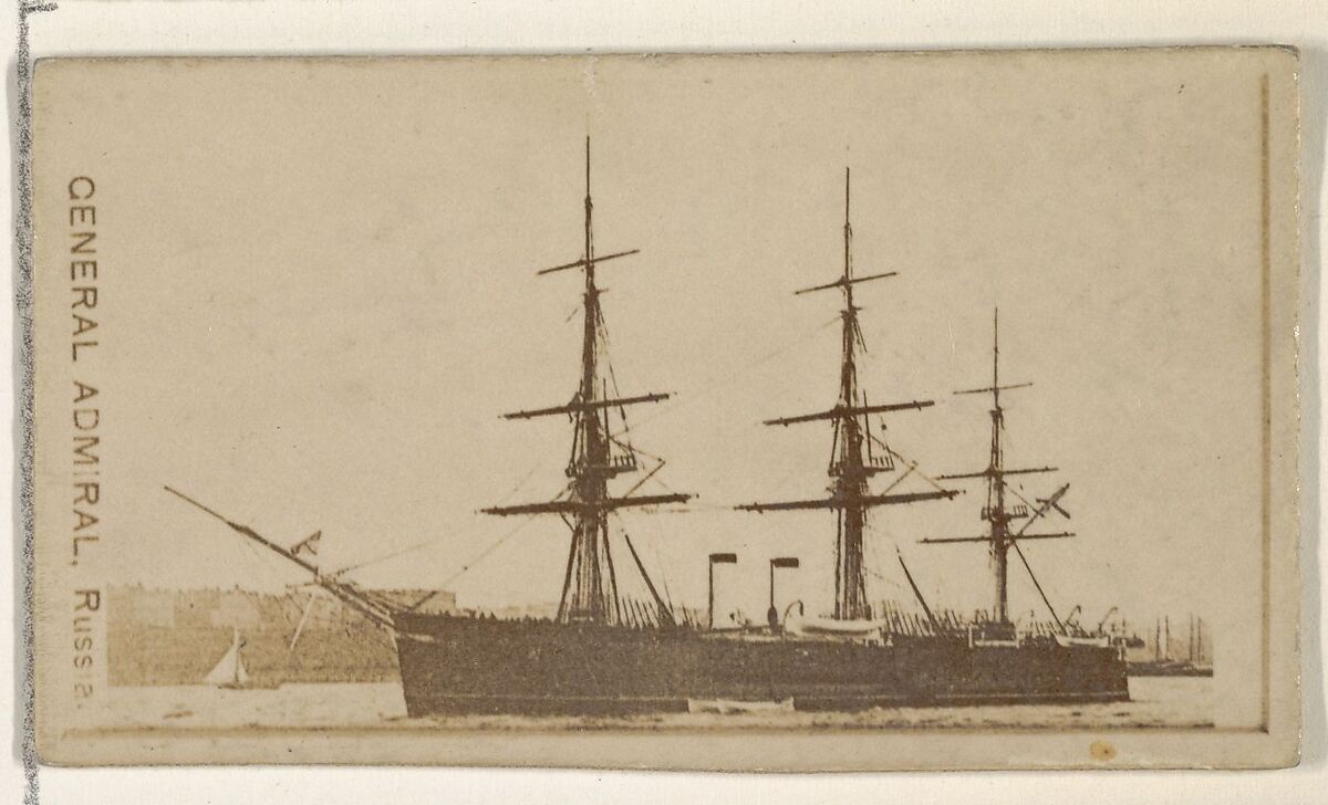 General Admiral, Russia, from the Famous Ships series (N50) for Virginia Brights Cigarettes, Issued by Allen &amp; Ginter (American, Richmond, Virginia), Albumen photograph 
