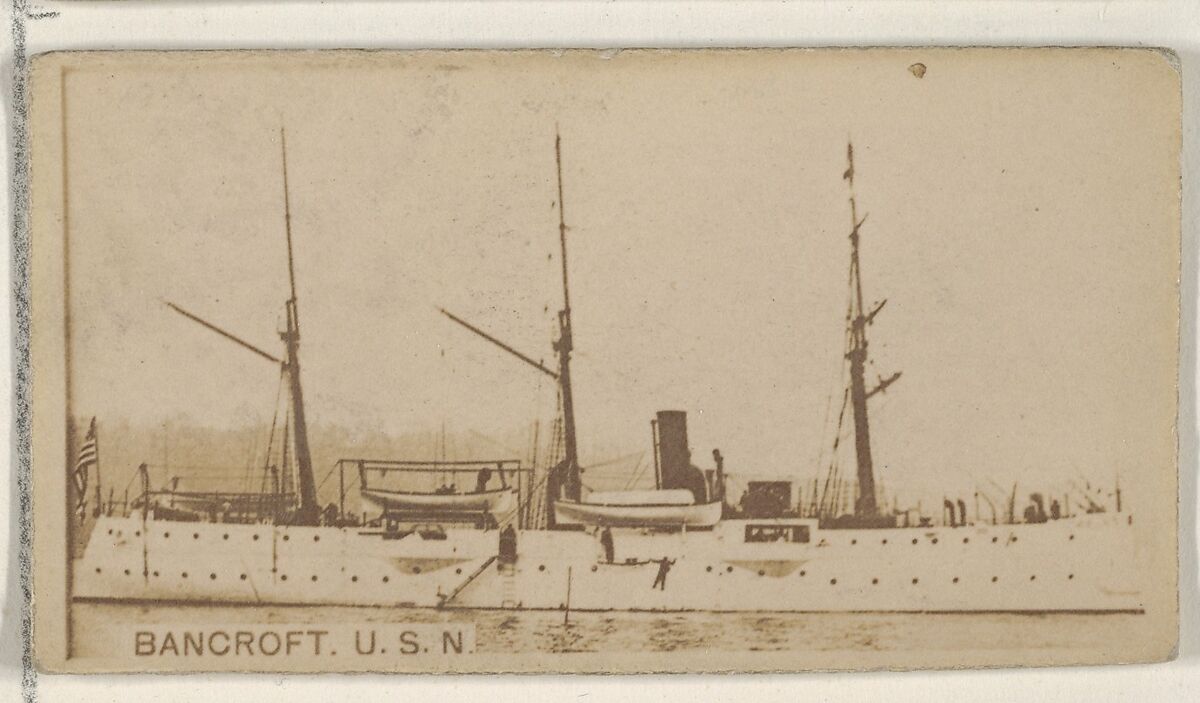 Bancroft, U.S.N., from the Famous Ships series (N50) for Virginia Brights Cigarettes, Issued by Allen &amp; Ginter (American, Richmond, Virginia), Albumen photograph 