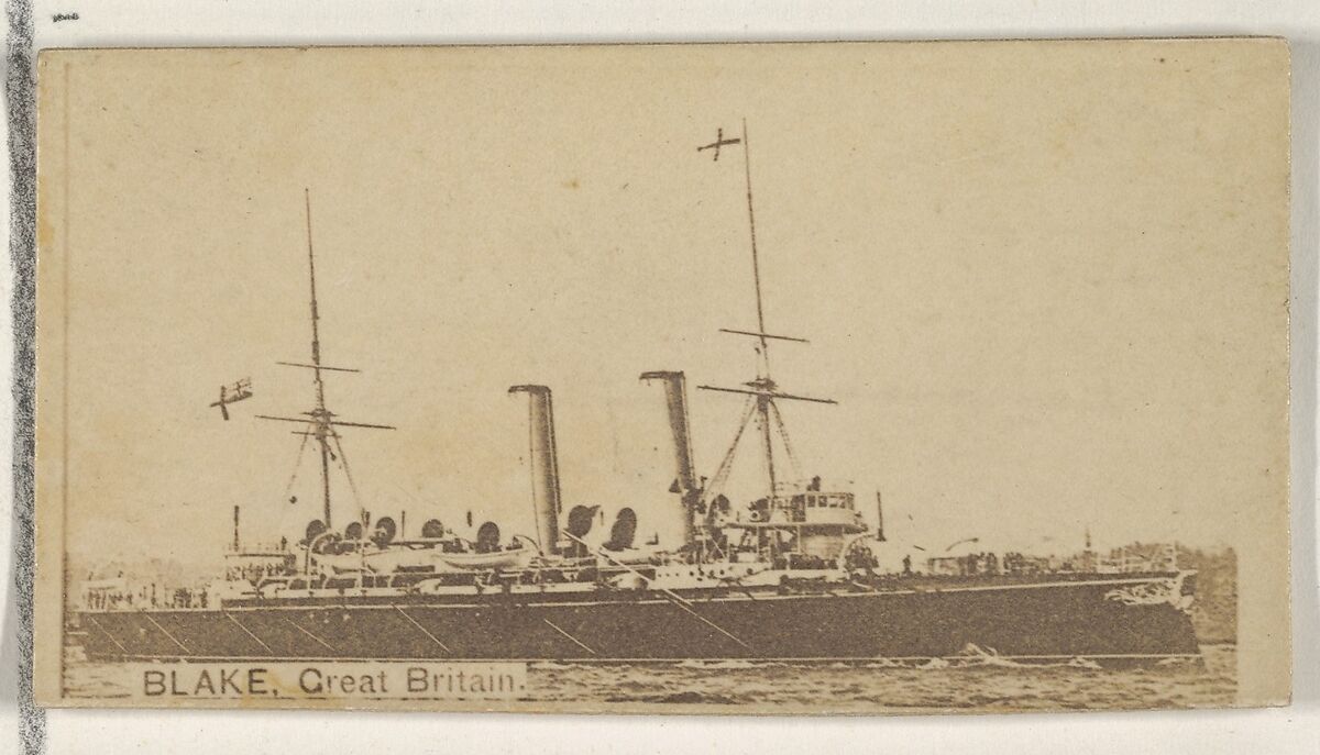 Blake, Great Britain, from the Famous Ships series (N50) for Virginia Brights Cigarettes, Issued by Allen &amp; Ginter (American, Richmond, Virginia), Albumen photograph 