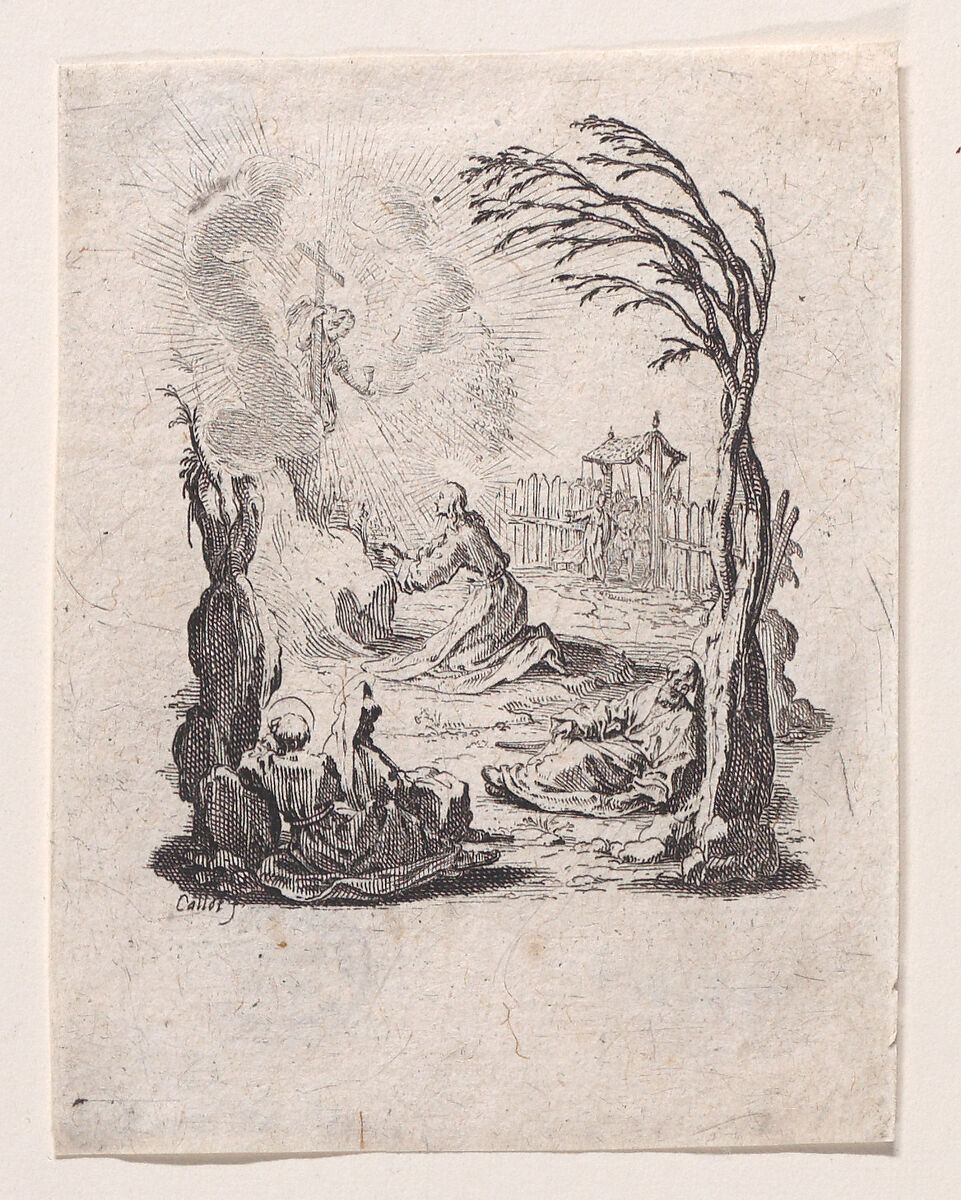 Jésus au Jardin des Oliviers (Jesus in the Garden of Olives), from "La Petite Passion" (The Little Passion), Jacques Callot (French, Nancy 1592–1635 Nancy), Etching; first state of two (Lieure) 