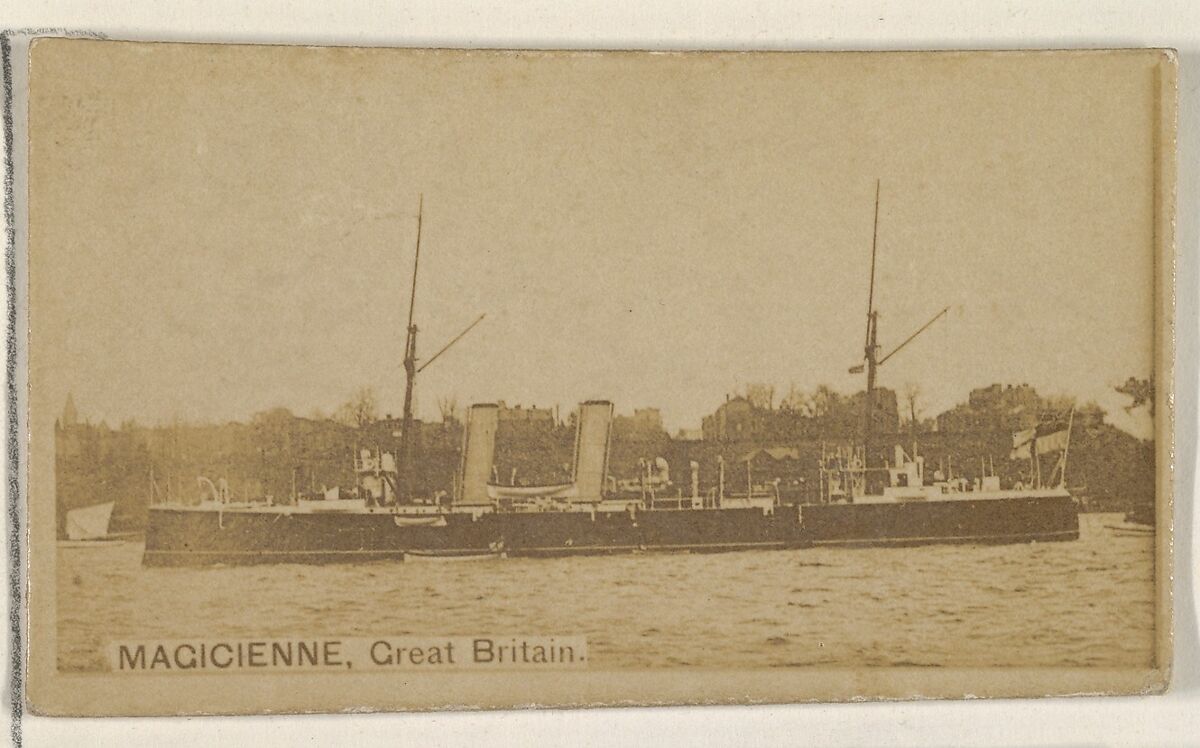Magicienne, Great Britain, from the Famous Ships series (N50) for Virginia Brights Cigarettes, Issued by Allen &amp; Ginter (American, Richmond, Virginia), Albumen photograph 