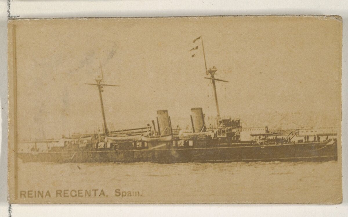 Reina Regenta, Spain, from the Famous Ships series (N50) for Virginia Brights Cigarettes, Issued by Allen &amp; Ginter (American, Richmond, Virginia), Albumen photograph 
