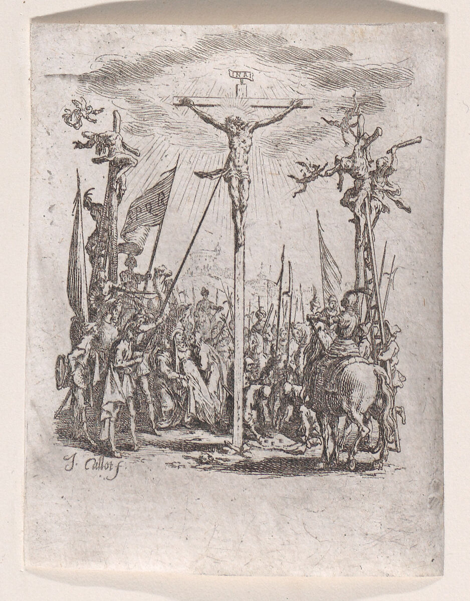 Jésus est Percé d'une Lance (Jesus is Pierced with a Spear), from "La Petite Passion" (The Little Passion), Jacques Callot (French, Nancy 1592–1635 Nancy), Etching; first state of two (Lieure) 