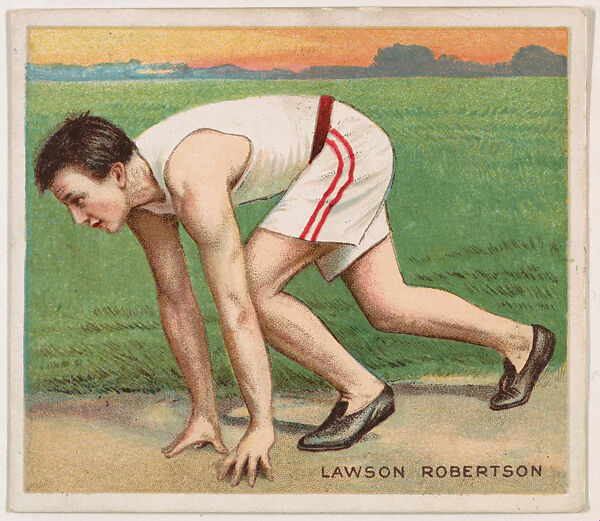 Lawson Robertson, Track and Field, from Mecca & Hassan Champion Athlete and Prize Fighter collection, 1910, Mecca Cigarettes (American), Commercial color lithograph 