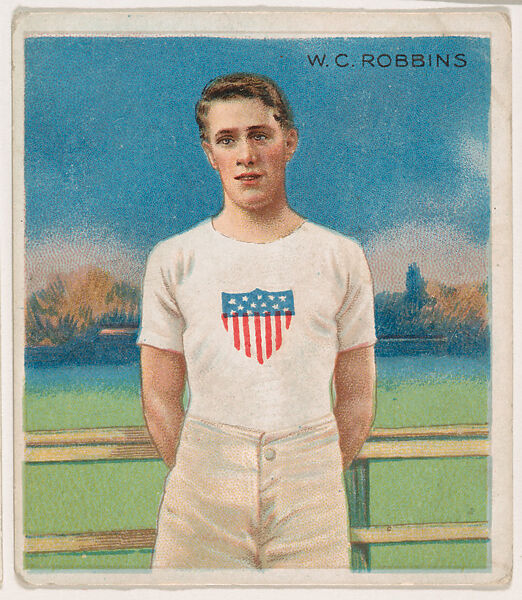 W. C. Robbins, Track and Field, from Mecca & Hassan Champion Athlete and Prize Fighter collection, 1910, Mecca Cigarettes (American), Commercial color lithograph 