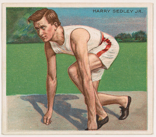 Harry Sedley Jr., Track and Field, from Mecca & Hassan Champion Athlete and Prize Fighter collection, 1910, Mecca Cigarettes (American), Commercial color lithograph 