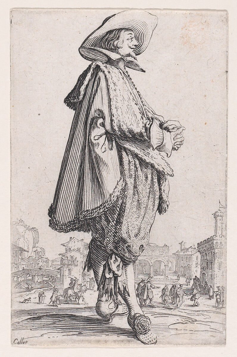Le Gentilhomme aux Mains Jointes (The Gentleman with his Hands Joined), from "La Noblesse" (The Nobility), Jacques Callot (French, Nancy 1592–1635 Nancy), Etching 