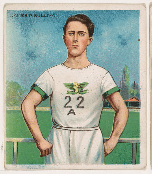 James P. Sullivan, Track and Field, from Mecca & Hassan Champion Athlete and Prize Fighter collection, 1910, Mecca Cigarettes (American), Commercial color lithograph 