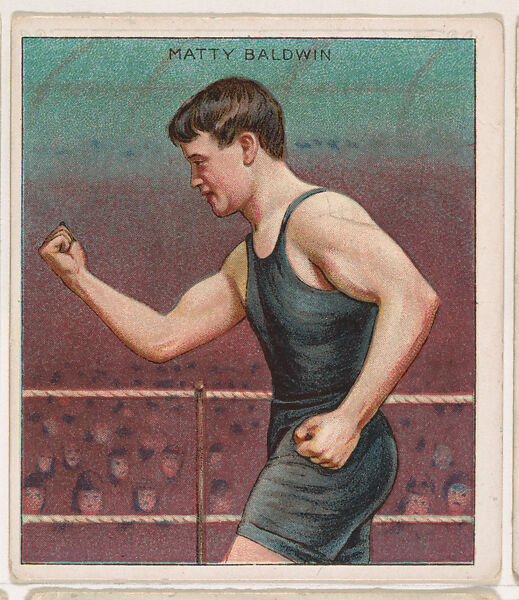 Matty Baldwin, Boxing, from Mecca & Hassan Champion Athlete and Prize Fighter collection, 1910, Mecca Cigarettes (American), Commercial color lithograph 