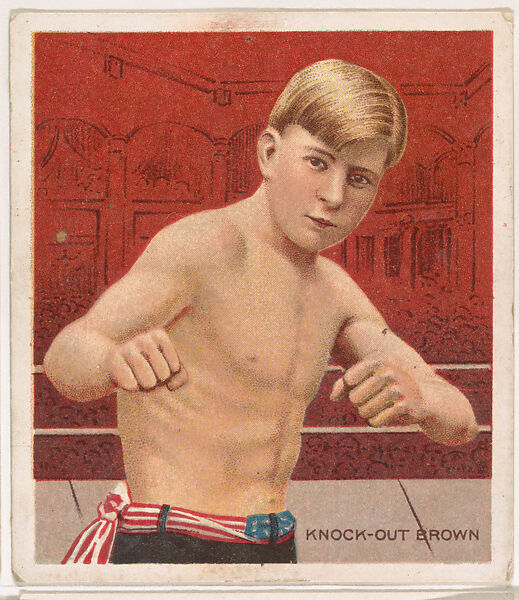 Valentine "Knockout" Brown, Boxing, from Mecca & Hassan Champion Athlete and Prize Fighter collection, 1910, Mecca Cigarettes (American), Commercial color lithograph 
