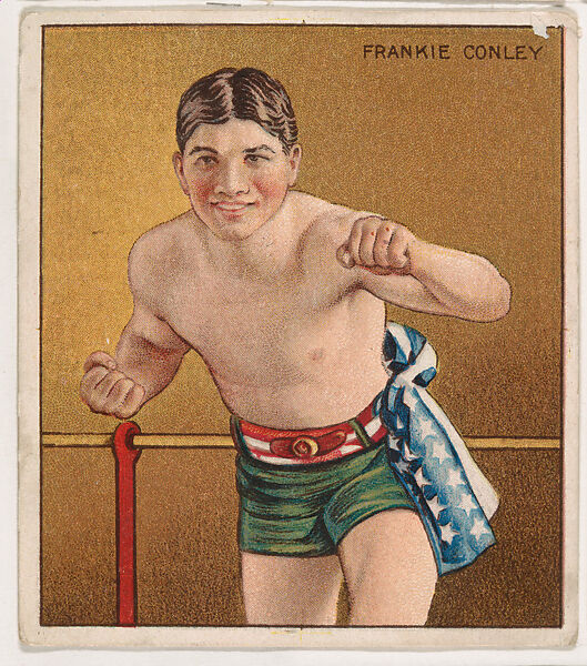 Frankie Conley, Boxing, from Mecca & Hassan Champion Athlete and Prize Fighter collection, 1910, Mecca Cigarettes (American), Commercial color lithograph 