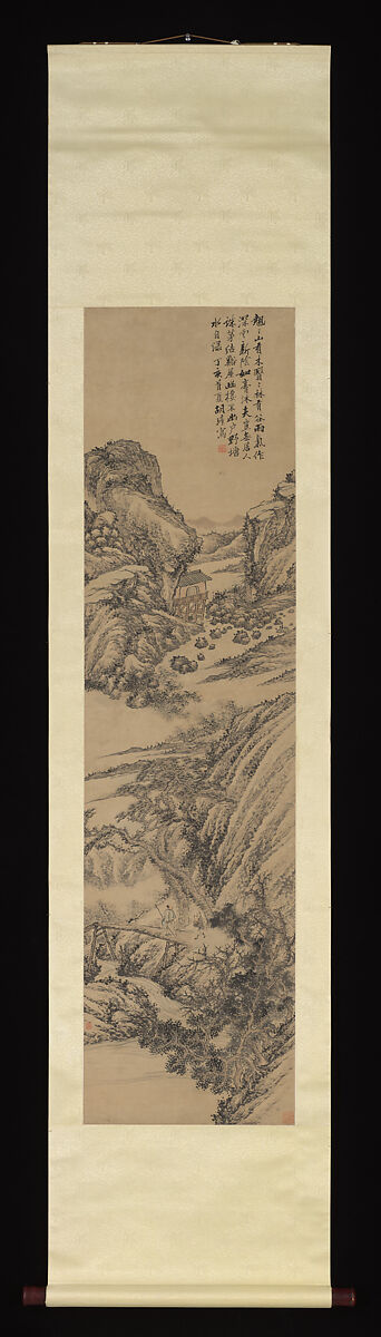 Landscape, Hu Zhang (Chinese, 1848–1899), Hanging scroll; ink and color on paper, China