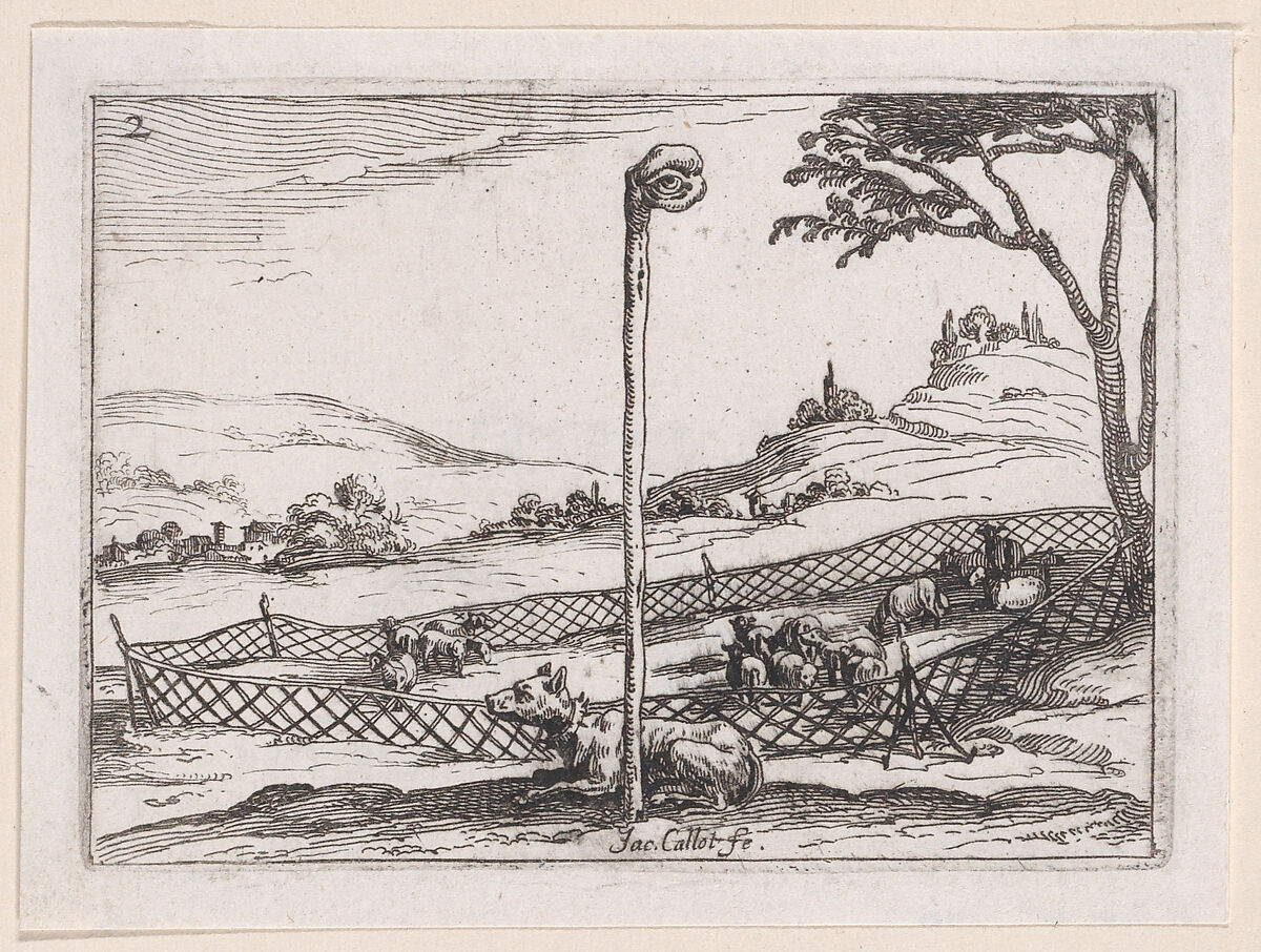 L'Oeil Vigilant (The Watchful Eye), plate 2 from "Lux Claustri ou La Lumière du Cloitre" (The Light of the Cloisters), Jacques Callot (French, Nancy 1592–1635 Nancy), Etching; second state of two (Lieure) 