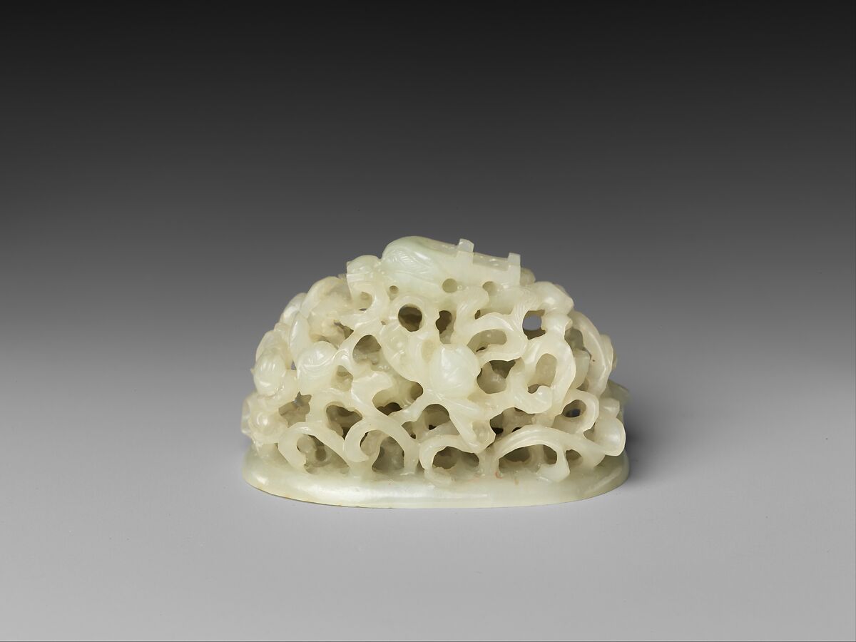 Headdress ornament, Jade (nephrite), China