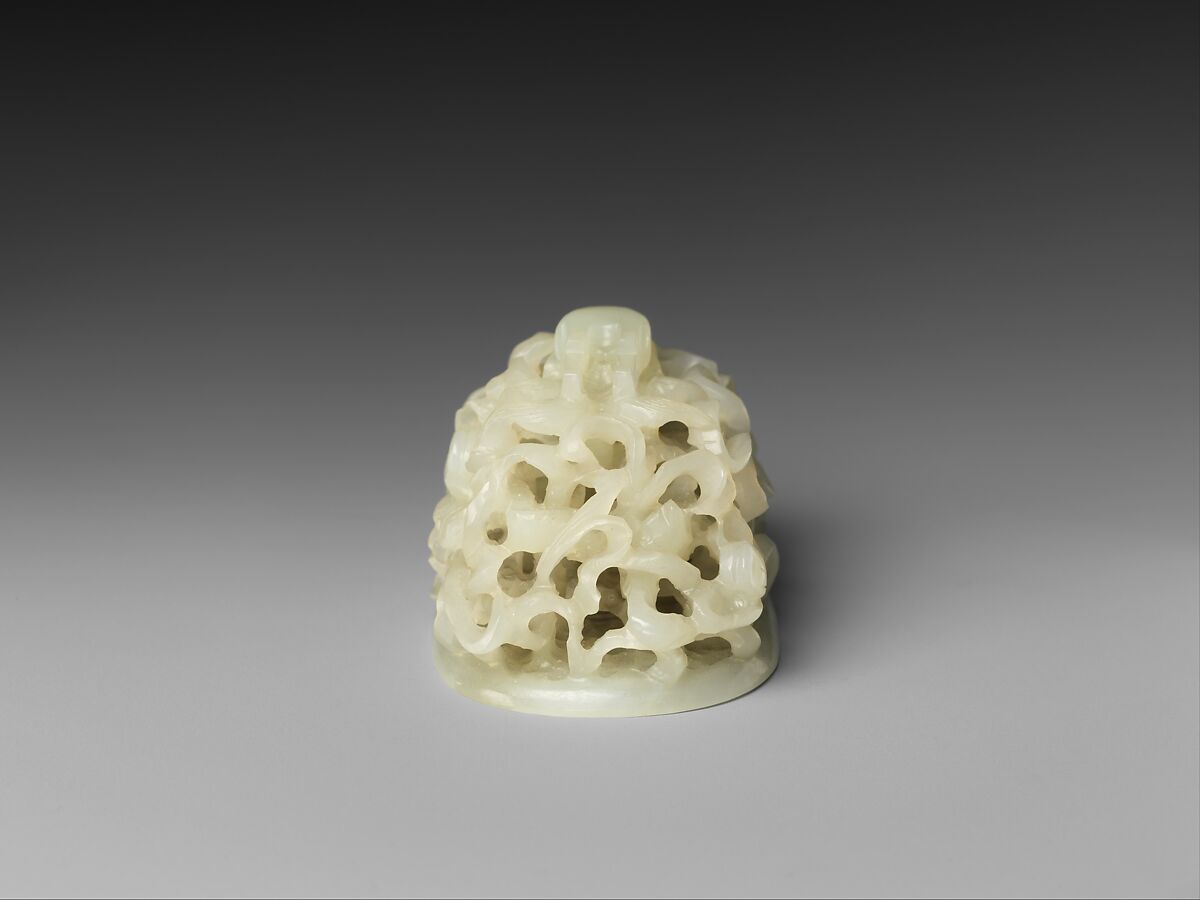 Headdress ornament, Jade (nephrite), China
