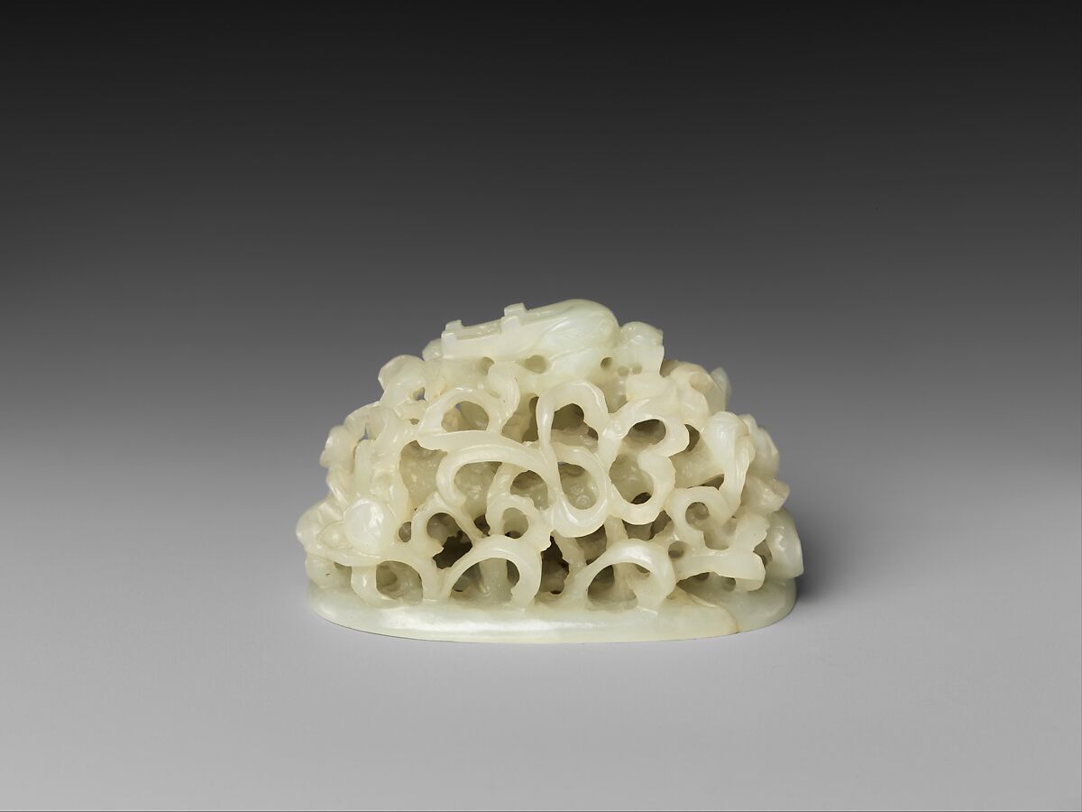Headdress ornament, Jade (nephrite), China