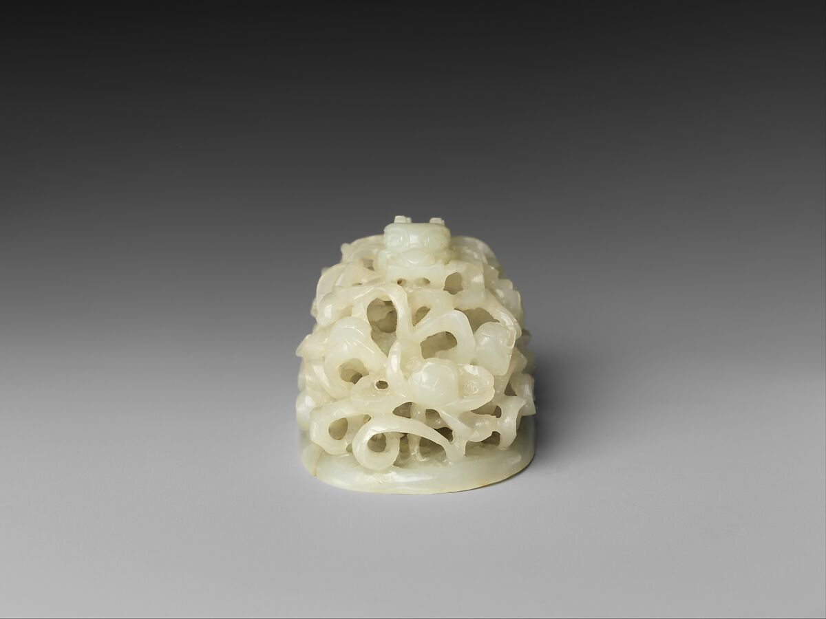 Headdress ornament, Jade (nephrite), China