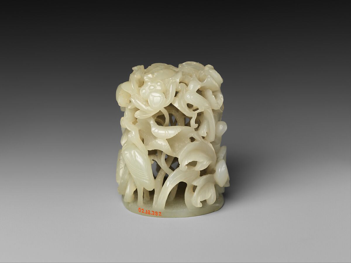 Headdress ornament, Jade (nephrite), China