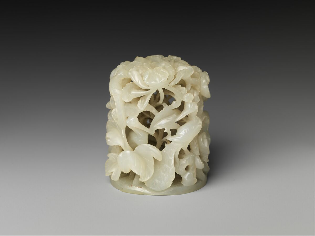 Headdress ornament, Jade (nephrite), China 