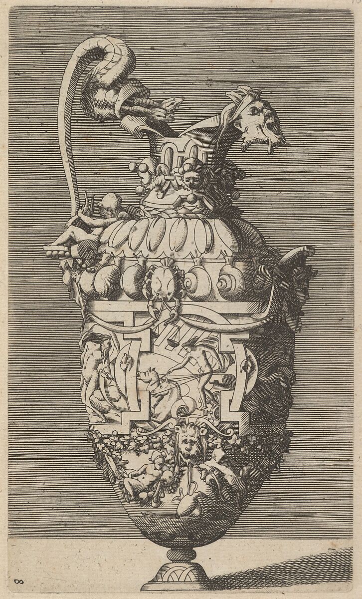 Vase with Helios or Phaeton on the Chariot of the Sun, Originally by René Boyvin (French, Angers ca. 1525–1598 or 1625/6 Angers), Engraving 