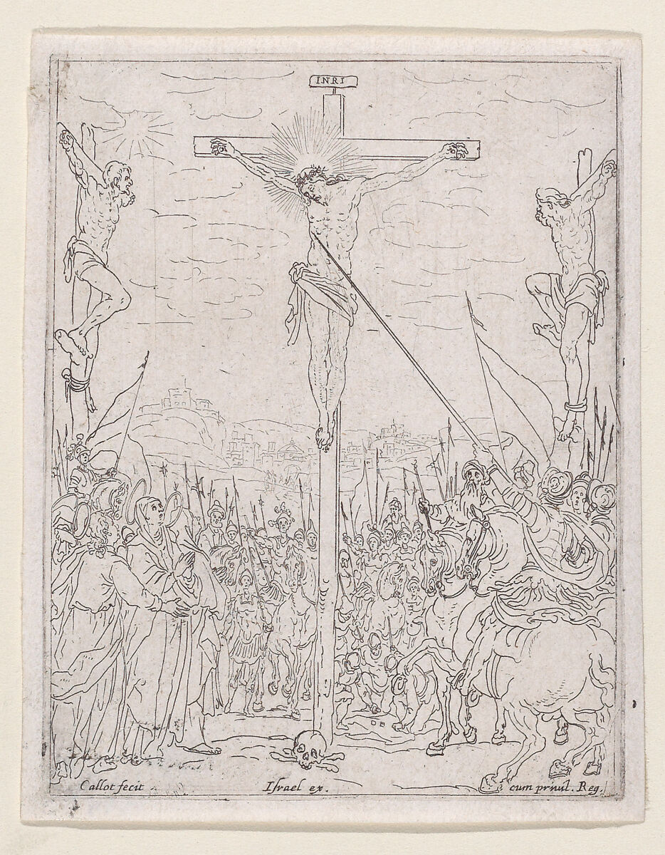 Jésus en Croix (Jesus on the Cross), Jacques Callot (French, Nancy 1592–1635 Nancy), Etching; second sate of two (Lieure) 
