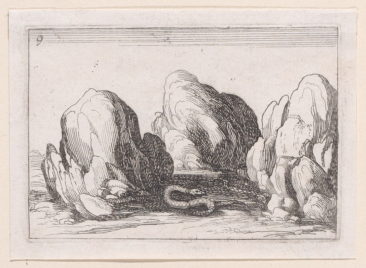 Le Serpent (The Serpent), plate 9 from "Lux Claustri ou La Lumière du Cloitre" (The Light of the Cloisters), Jacques Callot (French, Nancy 1592–1635 Nancy), Etching; second state of two (Lieure) 