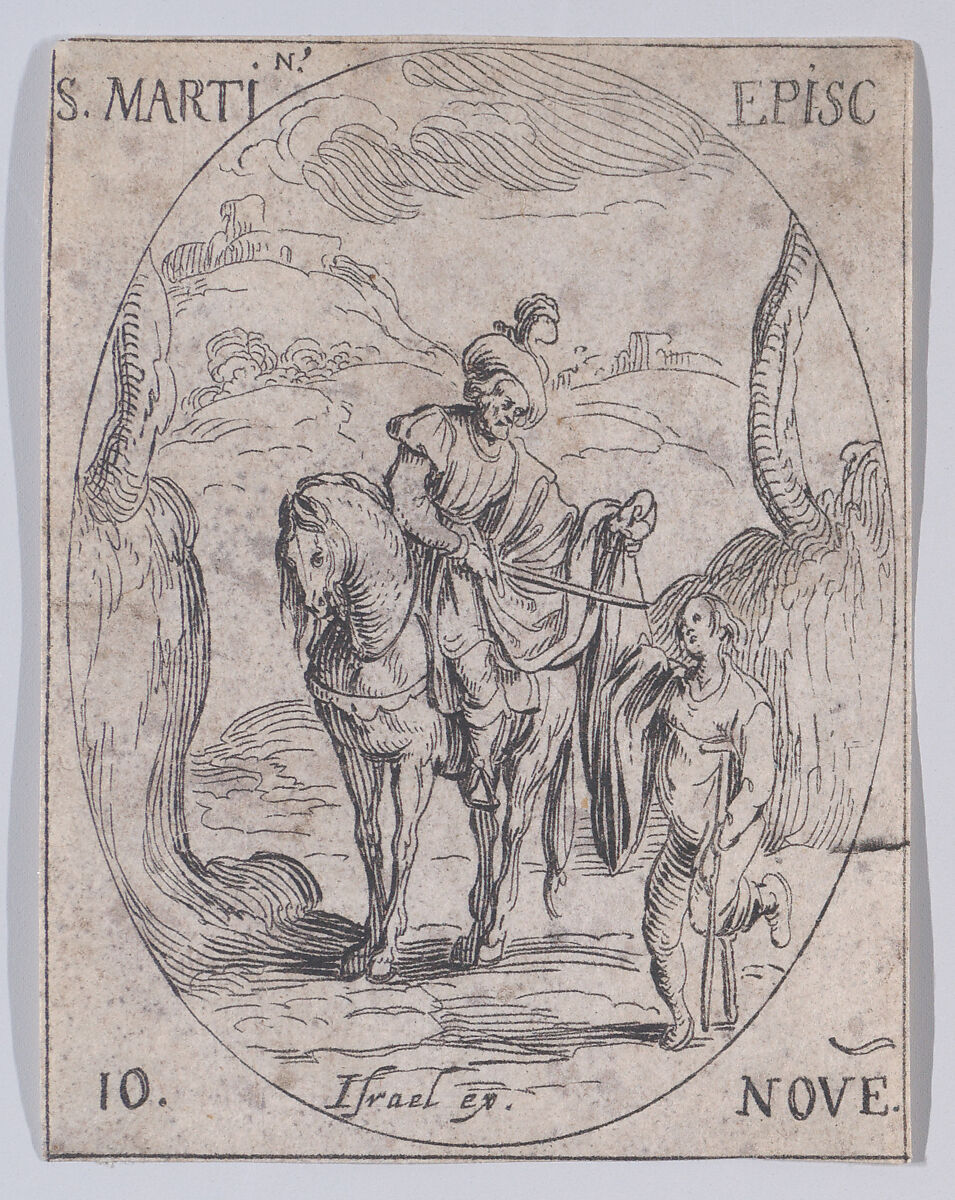 S. Martin, évêque (St. Martin, Bishop), November 10th, from "Les Images De Tous Les Saincts et Saintes de L'Année" (Images of All of the Saints and Religious Events of the Year), Jacques Callot (French, Nancy 1592–1635 Nancy), Etching; second state of two (Lieure) 