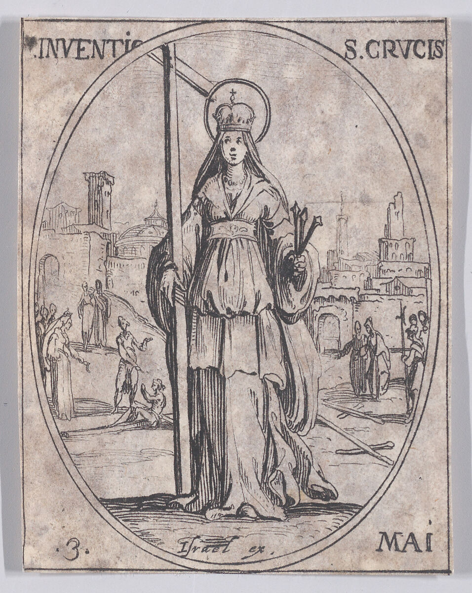 L'Invention de la Ste. Croix (The Invention of the True Cross), May 3rd, from "Les Images De Tous Les Saincts et Saintes de L'Année" (Images of All of the Saints and Religious Events of the Year), Jacques Callot (French, Nancy 1592–1635 Nancy), Etching; second state of two (Lieure) 