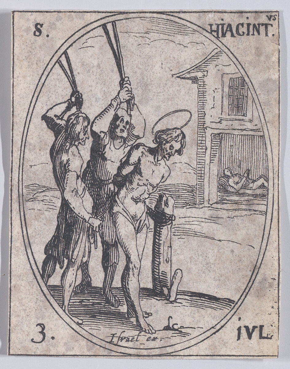 S. Hiacynthe (St. Hyacinth), July 3rd, from Les Images De Tous Les Saincts et Saintes de L'Année (Images of All of the Saints and Religious Events of the Year), Jacques Callot (French, Nancy 1592–1635 Nancy), Etching; second state of two (Lieure) 