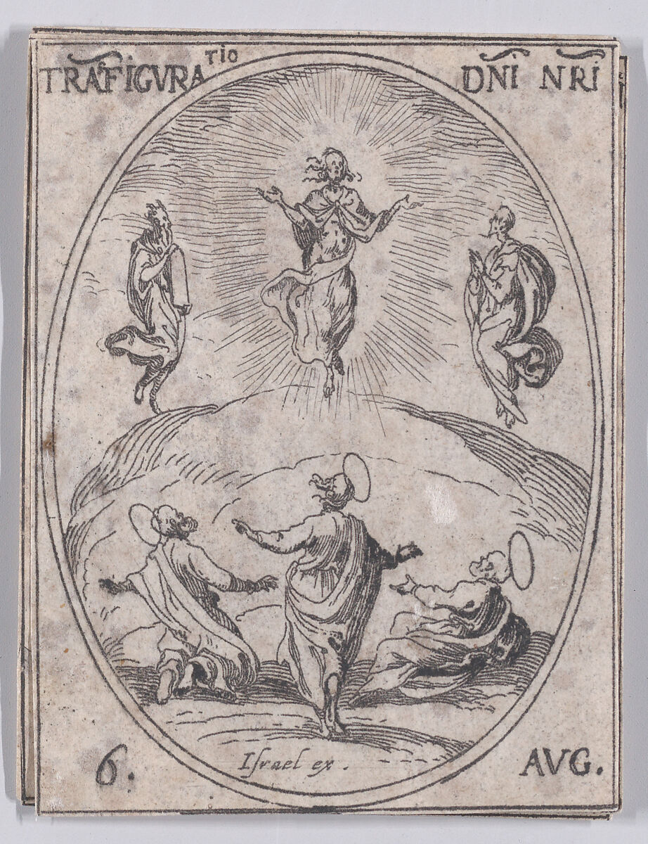 La Transfiguration de Notre-Seigneur (The Transfiguration of Christ), August 6th, from "Les Images De Tous Les Saincts et Saintes de L'Année" (Images of All of the Saints and Religious Events of the Year), Jacques Callot (French, Nancy 1592–1635 Nancy), Etching; second state of two (Lieure) 