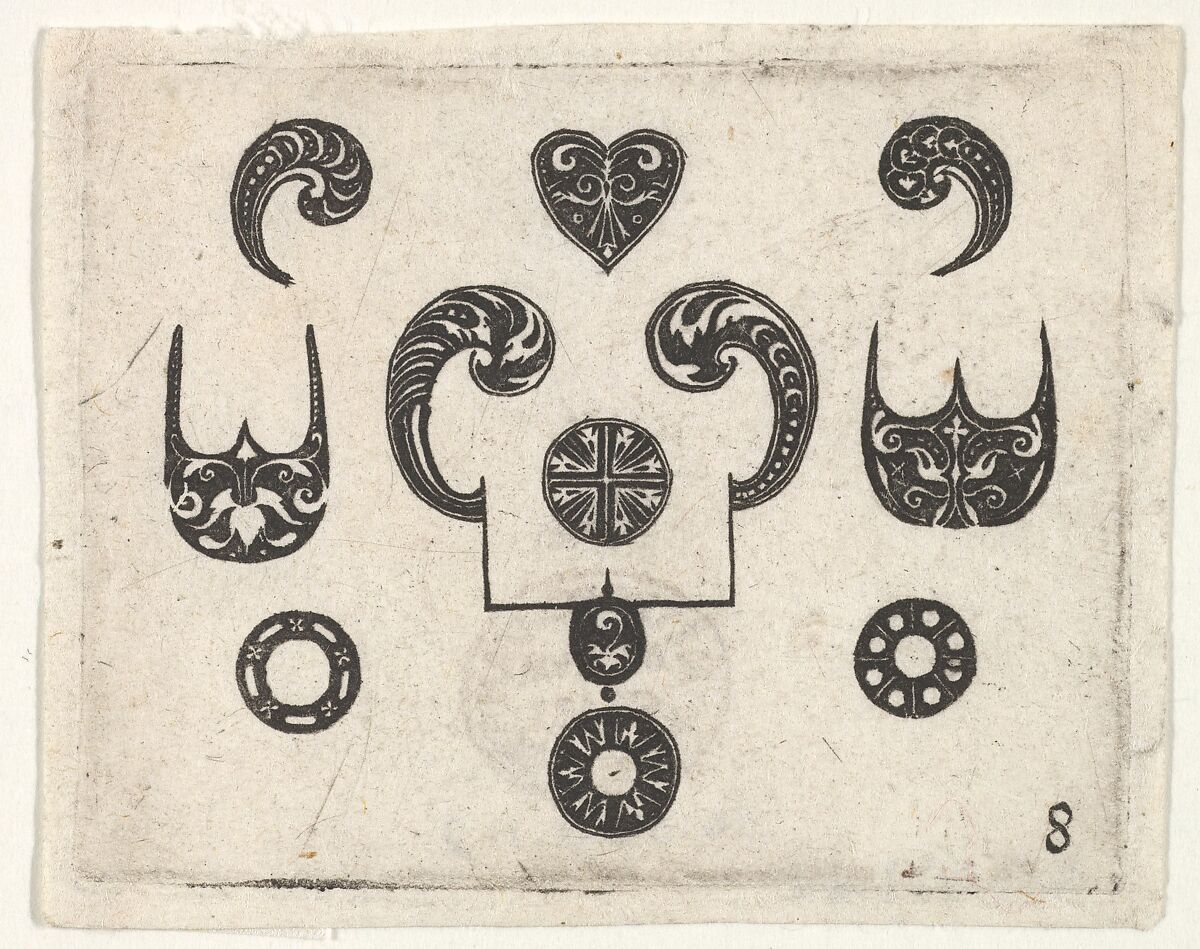 Blackwork Print with Various Motifs, Claes Jansz. Visscher (Dutch, Amsterdam 1586–1652 Amsterdam), blackwork 
