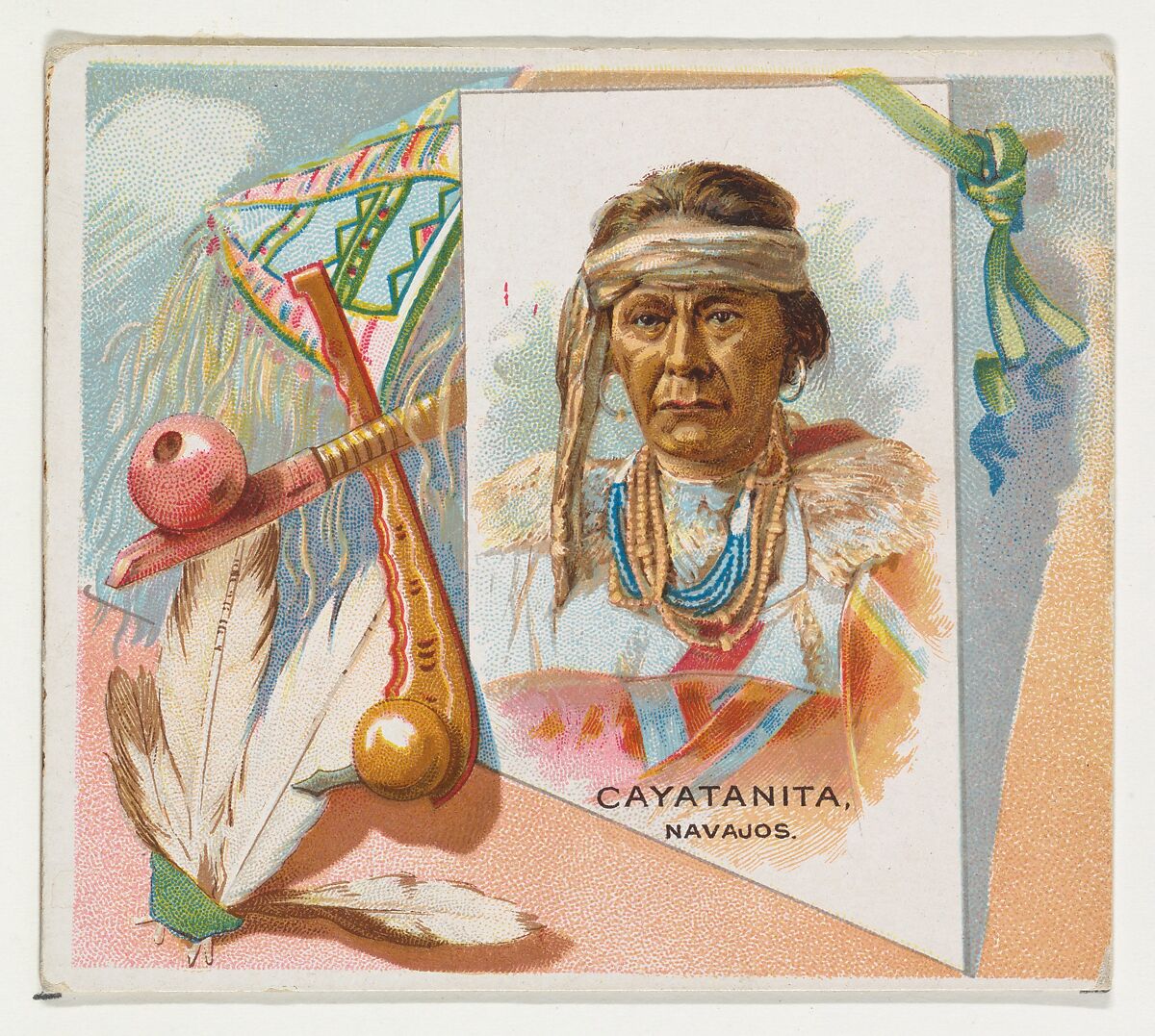 Cayatanita, Navajos, from the American Indian Chiefs series (N36) for Allen & Ginter Cigarettes, Issued by Allen &amp; Ginter (American, Richmond, Virginia), Commercial color lithograph 