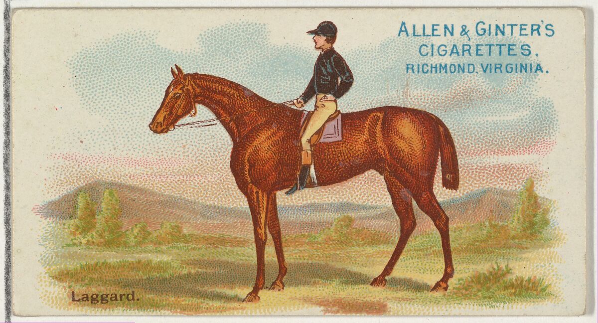 Laggard, from The World's Racers series (N32) for Allen & Ginter Cigarettes, Issued by Allen &amp; Ginter (American, Richmond, Virginia), Commercial color lithograph 