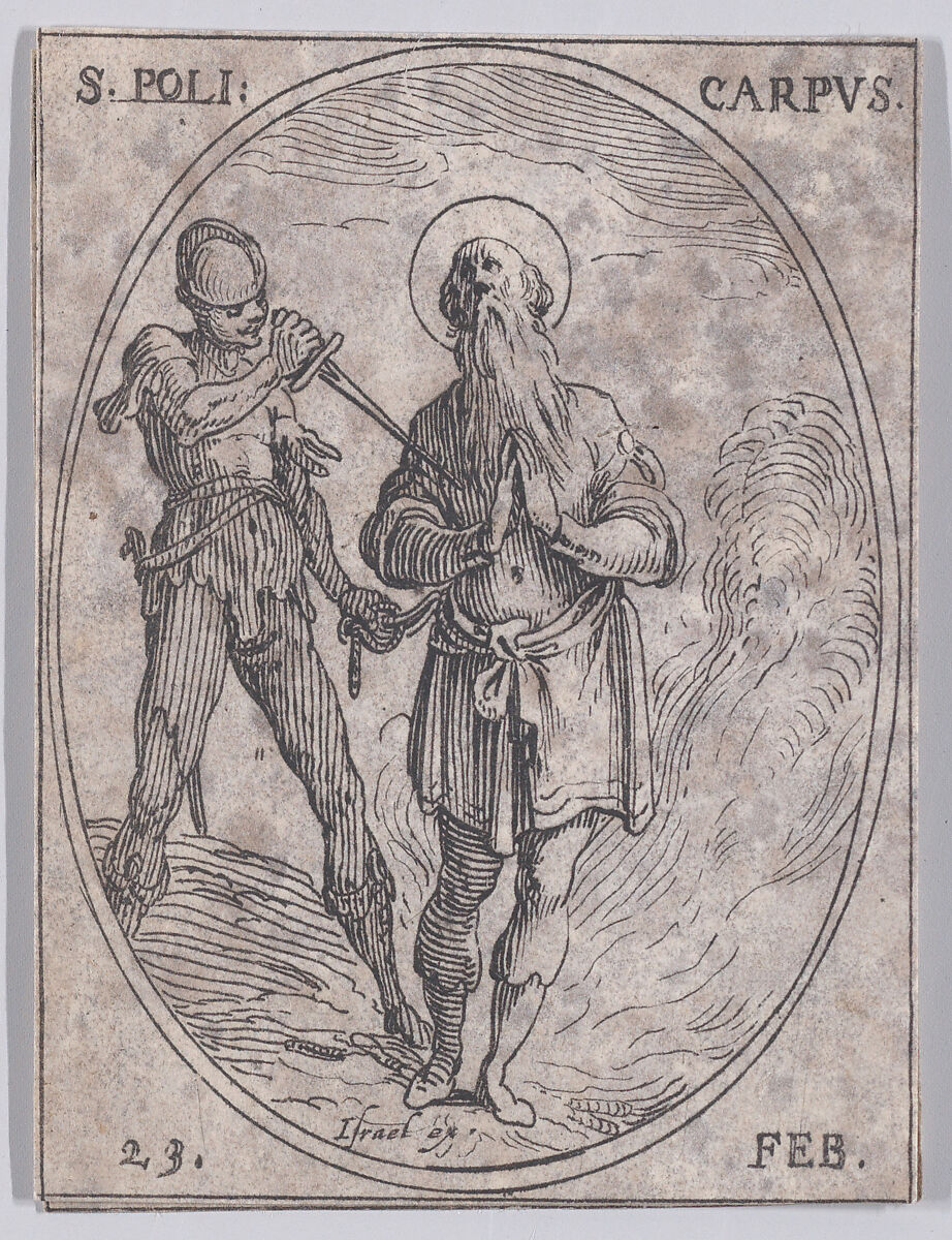 S. Joseph d'Arimathie (St. Joseph of Arimathea), February 22nd, from "Les Images De Tous Les Saincts et Saintes de L'Année" (Images of All of the Saints and Religious Events of the Year), Jacques Callot (French, Nancy 1592–1635 Nancy), Etching; second state of two (Lieure) 