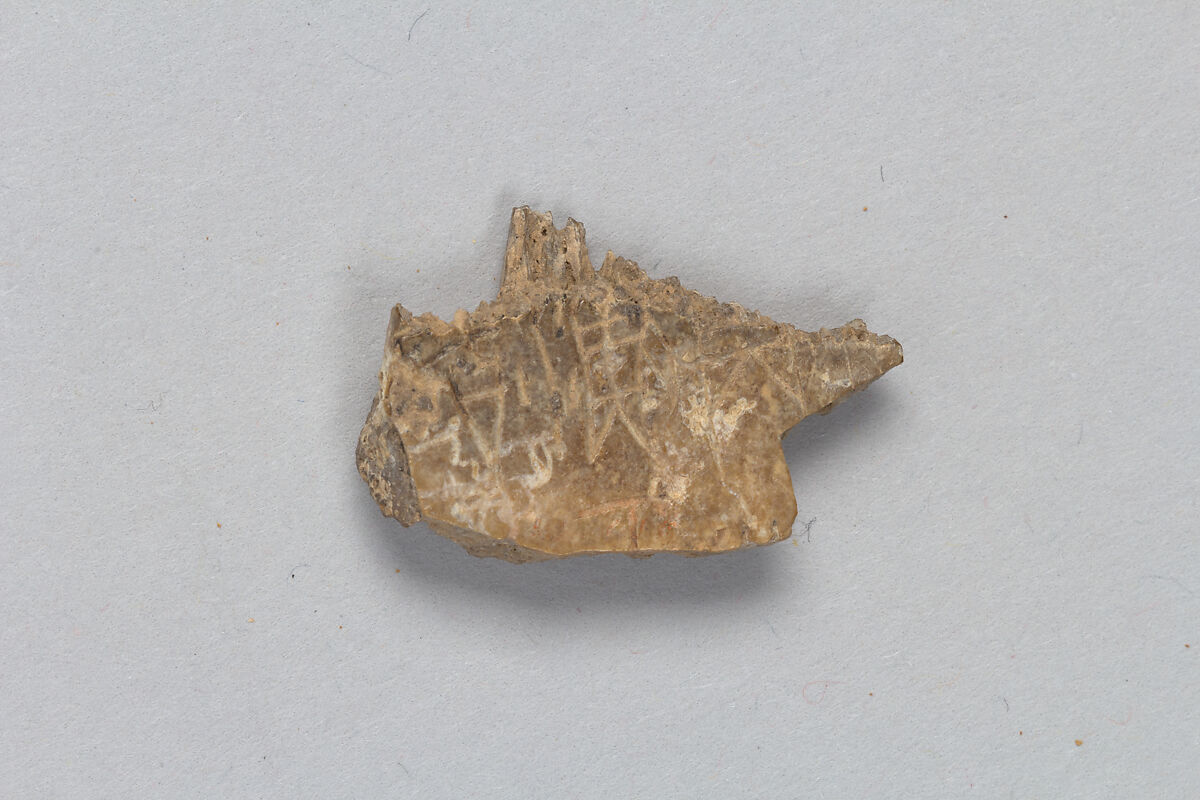 Oracle bone fragment, Inscribed bone, China 