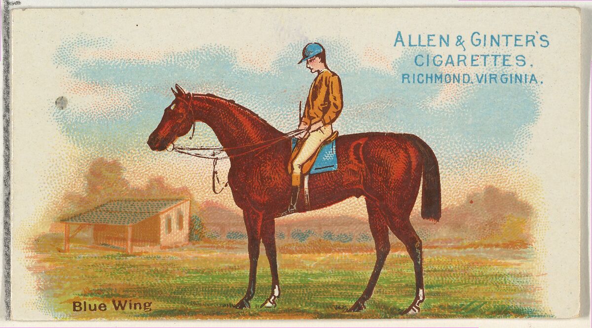 Issued by Allen & Ginter | Blue Wing, from The World's Racers series ...