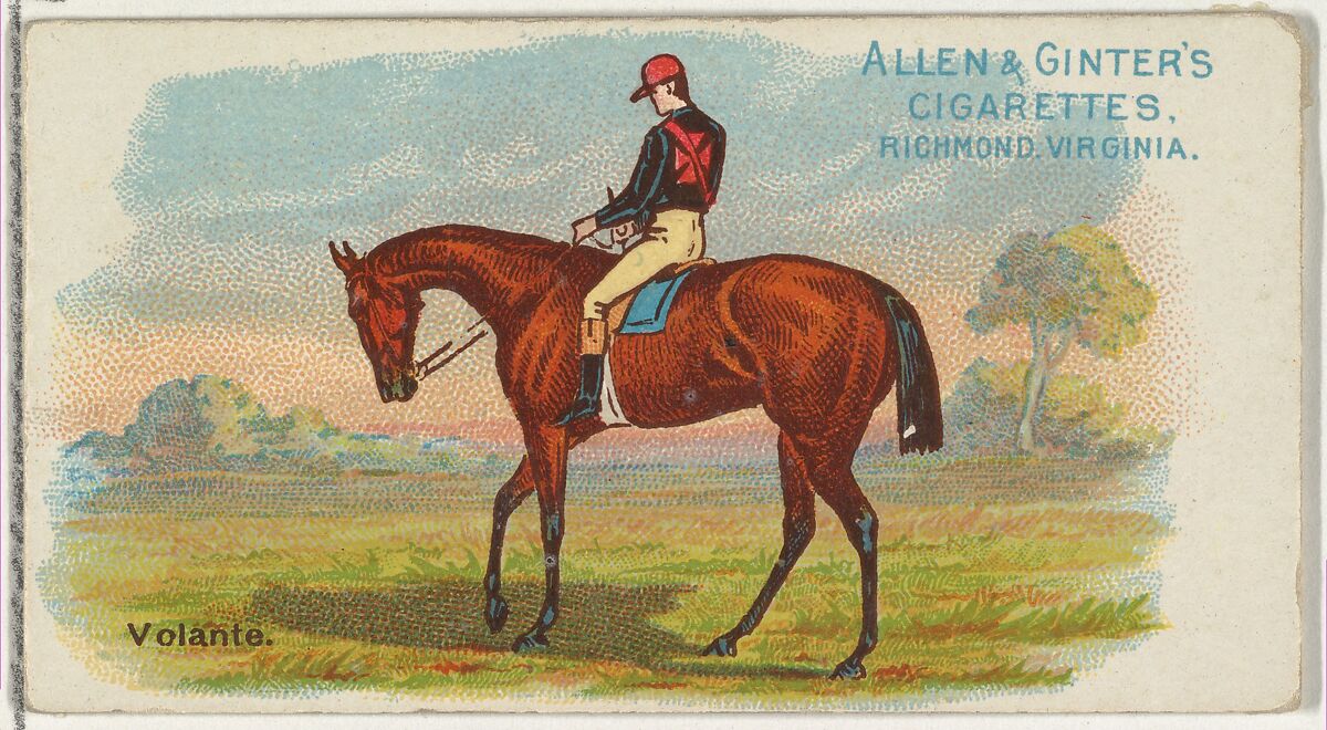 Volante, from The World's Racers series (N32) for Allen & Ginter Cigarettes, Issued by Allen &amp; Ginter (American, Richmond, Virginia), Commercial color lithograph 