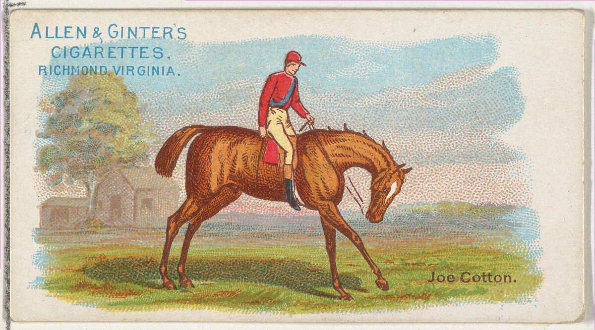 Joe Cotton, from The World's Racers series (N32) for Allen & Ginter Cigarettes, Issued by Allen &amp; Ginter (American, Richmond, Virginia), Commercial color lithograph 