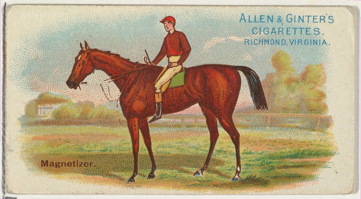 Magnetizer, from The World's Racers series (N32) for Allen & Ginter Cigarettes, Issued by Allen &amp; Ginter (American, Richmond, Virginia), Commercial color lithograph 