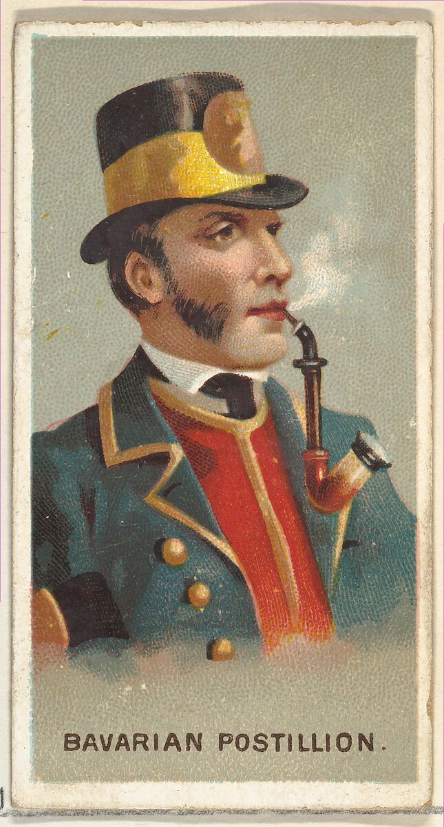 Bavarian Postillion, from World's Smokers series (N33) for Allen & Ginter Cigarettes, Issued by Allen &amp; Ginter (American, Richmond, Virginia), Commercial color lithograph 