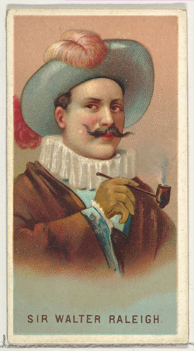 Sir Walter Raleigh, from World's Smokers series (N33) for Allen & Ginter Cigarettes, Issued by Allen &amp; Ginter (American, Richmond, Virginia), Commercial color lithograph 