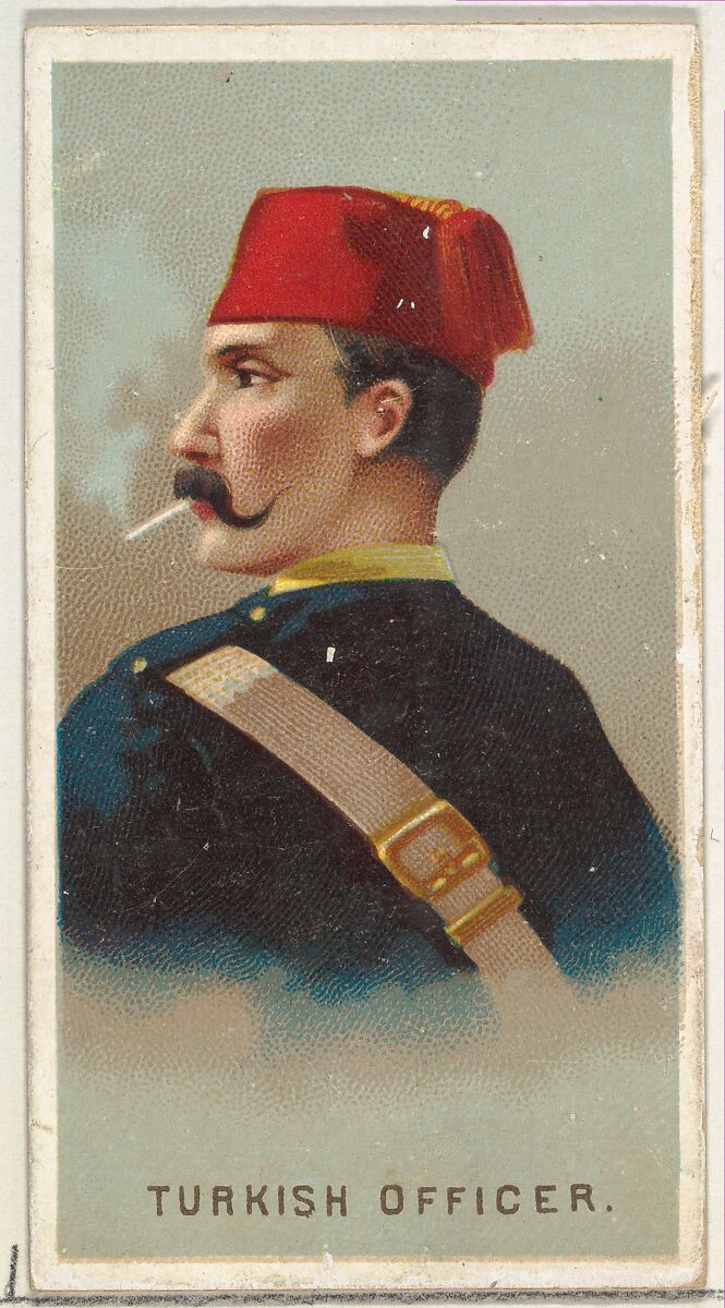 Turkish Officer, from World's Smokers series (N33) for Allen & Ginter Cigarettes, Issued by Allen &amp; Ginter (American, Richmond, Virginia), Commercial color lithograph 
