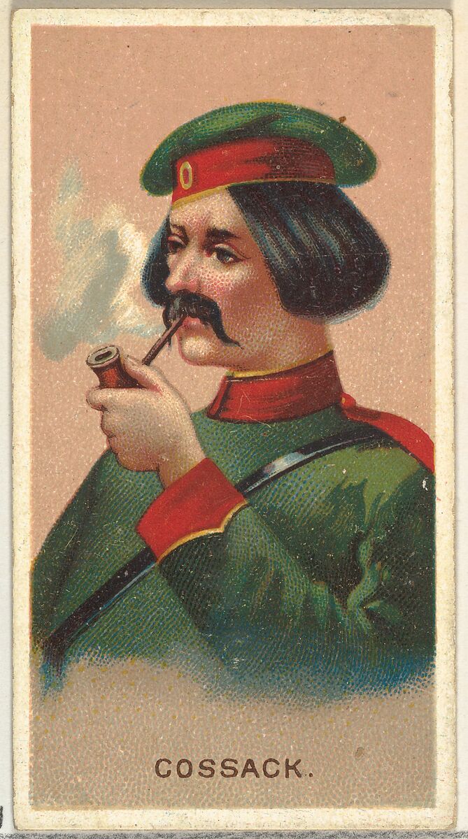 Cossack, from World's Smokers series (N33) for Allen & Ginter Cigarettes, Issued by Allen &amp; Ginter (American, Richmond, Virginia), Commercial color lithograph 