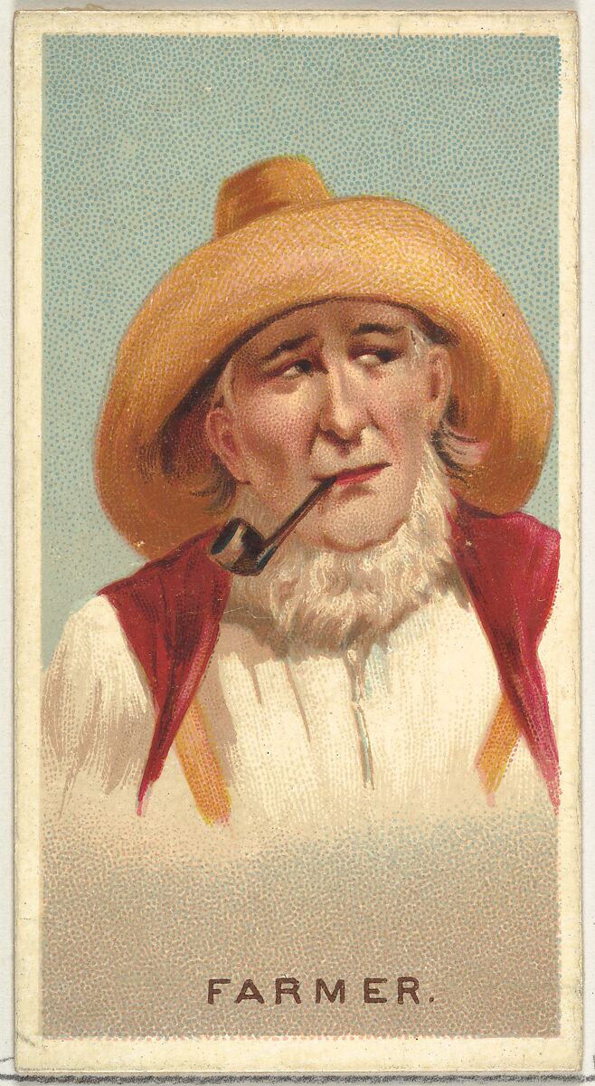 Farmer, from World's Smokers series (N33) for Allen & Ginter Cigarettes, Issued by Allen &amp; Ginter (American, Richmond, Virginia), Commercial color lithograph 