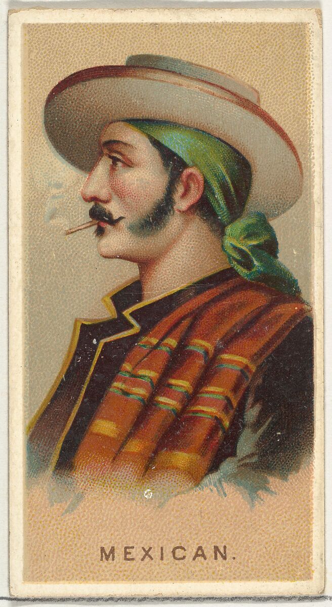 Mexican, from World's Smokers series (N33) for Allen & Ginter Cigarettes, Issued by Allen &amp; Ginter (American, Richmond, Virginia), Commercial color lithograph 
