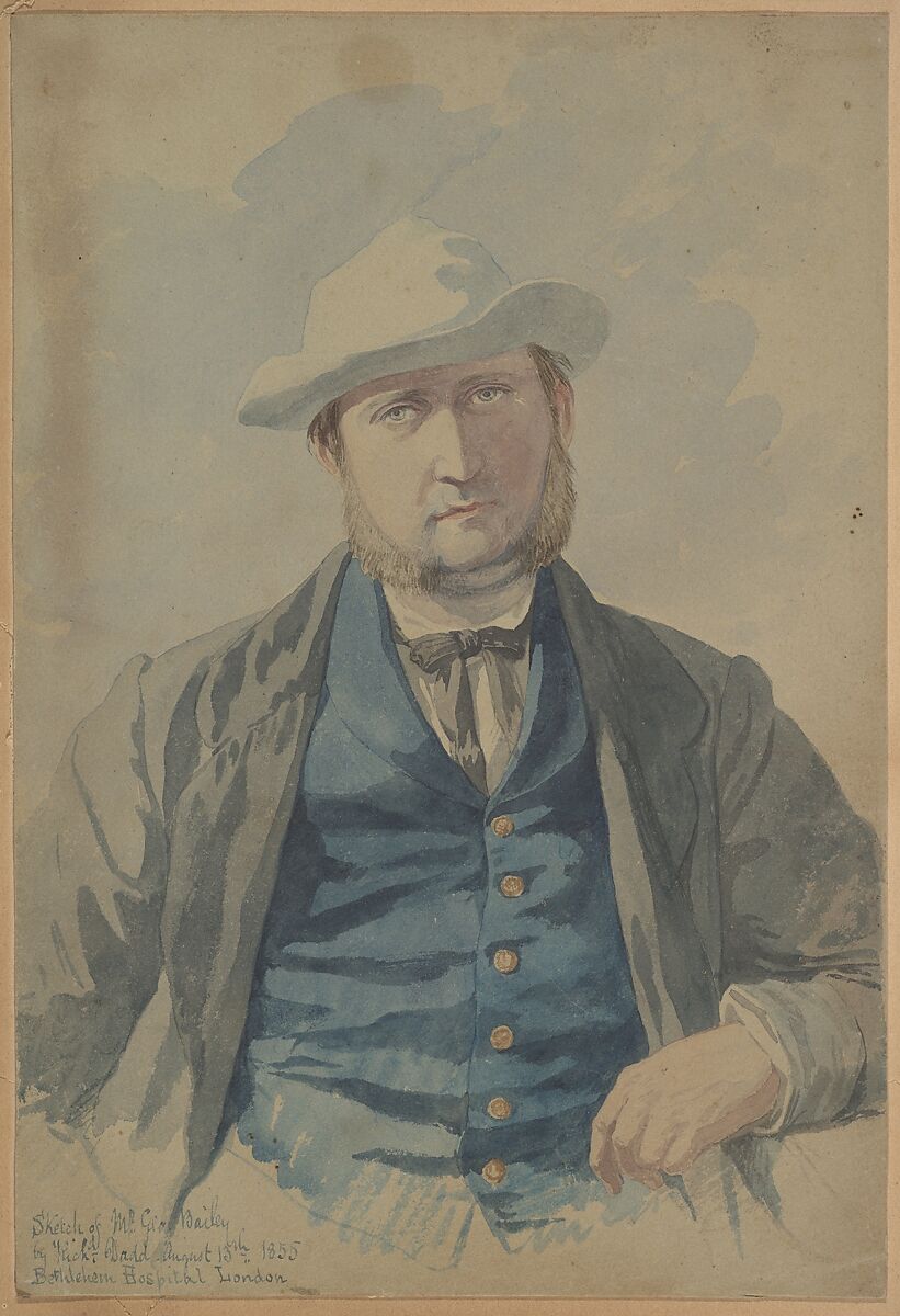 Portrait of Mr. George Bailey, Richard Dadd (British, Chatham, Kent 1817–1886 Crowthorne, Berkshire), Watercolor 