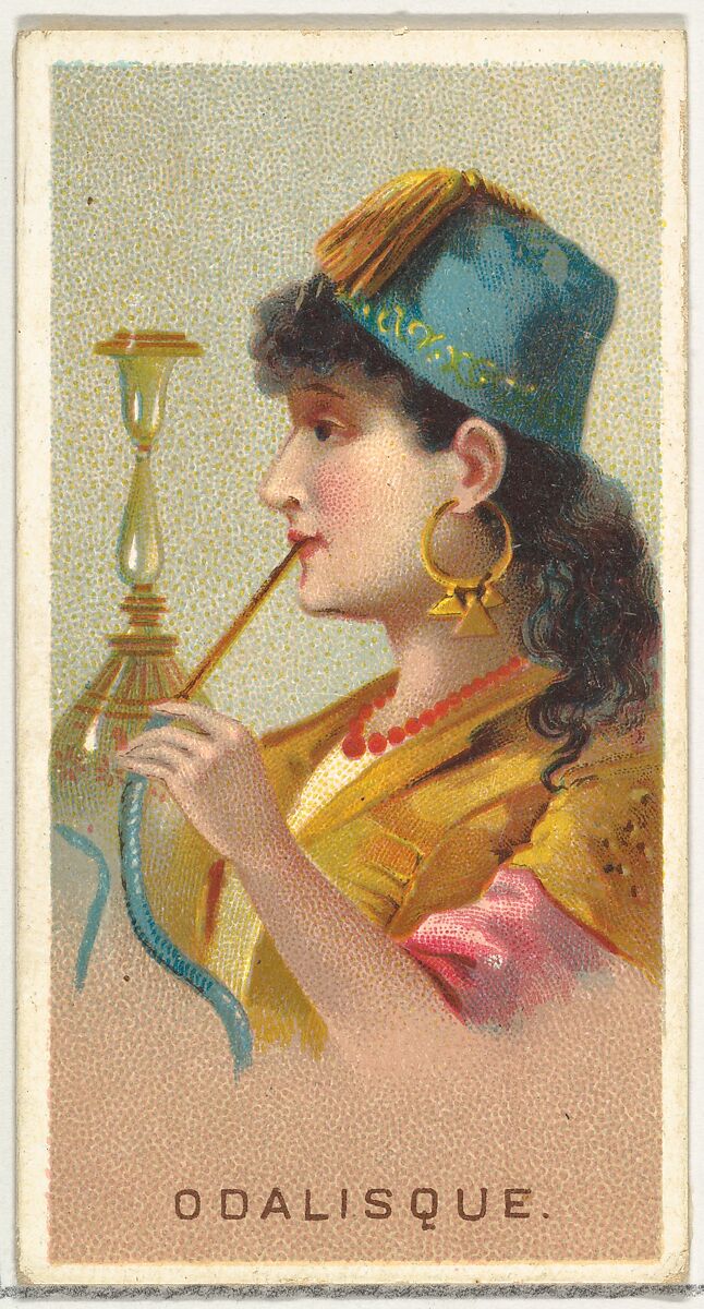 Odalisque, from World's Smokers series (N33) for Allen & Ginter Cigarettes, Issued by Allen &amp; Ginter (American, Richmond, Virginia), Commercial color lithograph 