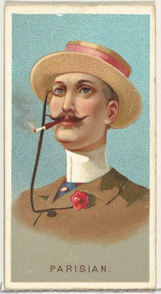 Parisian, from World's Smokers series (N33) for Allen & Ginter Cigarettes, Issued by Allen &amp; Ginter (American, Richmond, Virginia), Commercial color lithograph 