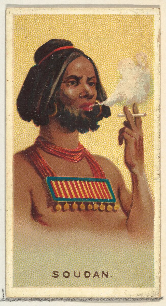 Sudan, from World's Smokers series (N33) for Allen & Ginter Cigarettes, Issued by Allen &amp; Ginter (American, Richmond, Virginia), Commercial color lithograph 