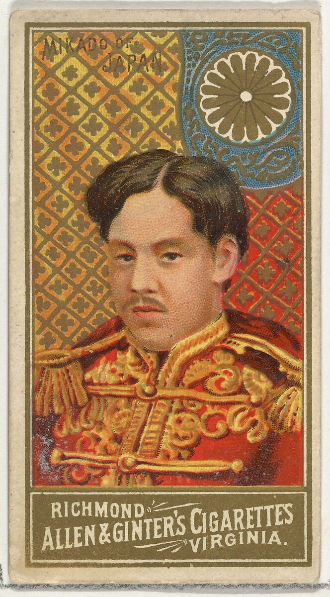 Mikado of Japan, from World's Sovereigns series (N34) for Allen & Ginter Cigarettes, Issued by Allen &amp; Ginter (American, Richmond, Virginia), Commercial color lithograph 